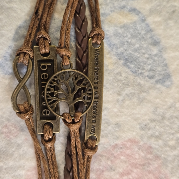 Brown and Gold Tree of Life Bracelet - Picture 2 of 3